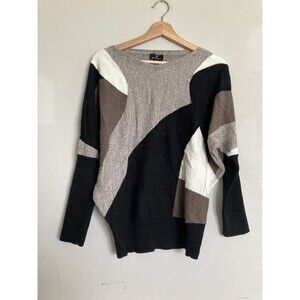 Marble UK Graphic Dolman Sleeve Knit Sweater MEDIUM 100% Cotton